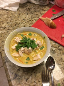 Thai Chicken and Shrimp Noodle Soup